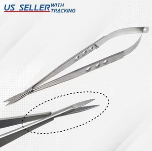 1 GERMAN CASTROVIEJO MICRO SURGERY SCISSORS 7" STR OPHTHALMOLOGY DENTAL SURGICAL - Picture 1 of 3