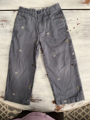 Pantalones Juveniles Talla 4 Bordados Calavera Palmeras Cofre del Tesoro Foto 1 de 4