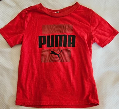 Мальчика красный PUMA TShirt нам размер 4 мальчика одежда/мальчика Activewear/ребенка ясельного возраста лето - Изображение 1 из 4