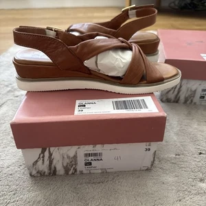 Olanna Tan Leather - Moda In Pelle Loafers - Size 6 - Picture 1 of 9