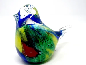 Striking Art Glass Freeform Tropical Multi Coloured Bird Figure - Picture 1 of 11