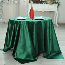 HUNTER GREEN 72"x72" Premium Velvet Square Table Overlay Wedding Party Linens