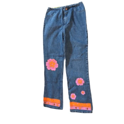 Vaqueros Amy Byer California Vintage Flower Power Flare Talla 14 Juvenil Foto 1 de 4