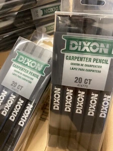 CASE OF DIXON CARPENTER PENCILS 416770 BULK, 120 TOTAL, 6 PACKS OF 20 - Picture 1 of 6