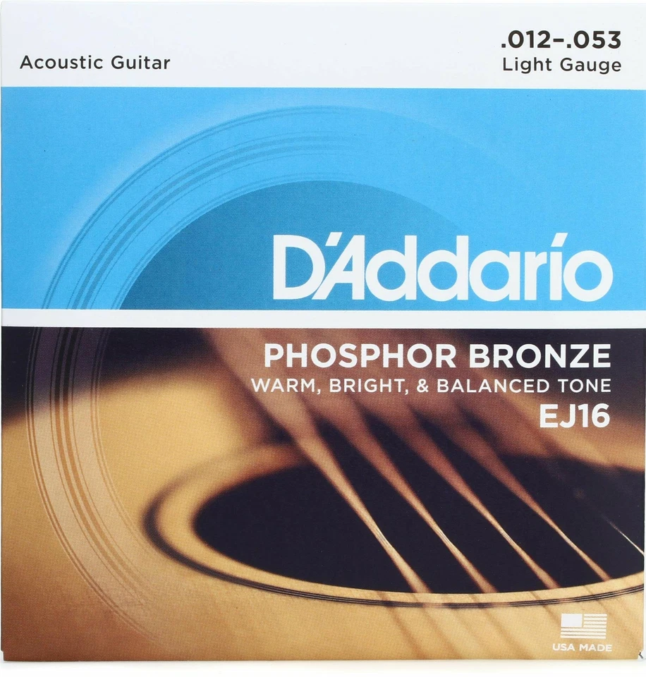 D'Addario EJ16 Phosphor Bronze Light Gauge Acoustic Guitar Strings - Image 1 of 1