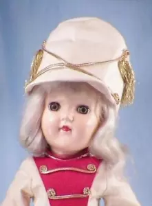 Ideal Toni Doll P-90 Majorette Outfit Hard Plastic Platinum Hair 14in Vintage - Picture 1 of 12