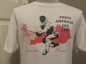 Vtg 90's North American Cup Louisville Kentucky 1999 Fencing Sword T shirt L - Picture 1 of 3