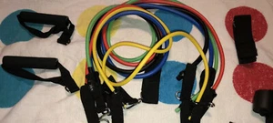 New 11Pcs Set Resistance Bands Workout Exercise Yoga Crossfit Training - Picture 1 of 6