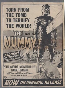 HAMMER HORROR THE MUMMYORIGINAL PRESS AD FULL PA GE SIZE A4 - Picture 1 of 1