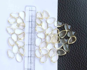 39.20 Carat Natural Yellow Labradorite Pear Cabochon Loose Gemstone 44 Pieces - Picture 1 of 4