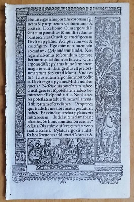 Гравюра на дереве Апокалипсис (D) - Post Incunable Leaf Book of Hours Hardouin - 1510 - Изображение 1 из 2