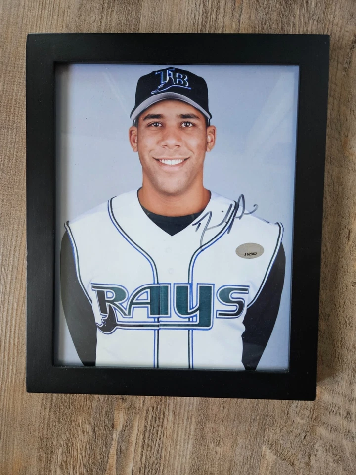 Foto autógrafa firmada por David Price Rays 8x10 automática PSA/DNA Foto 1 de 1