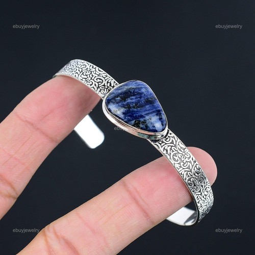 VALENTINO Bracciale Pietra Preziosa Sodalite Naturale Regolabile Argento Sterling 925 da Donna