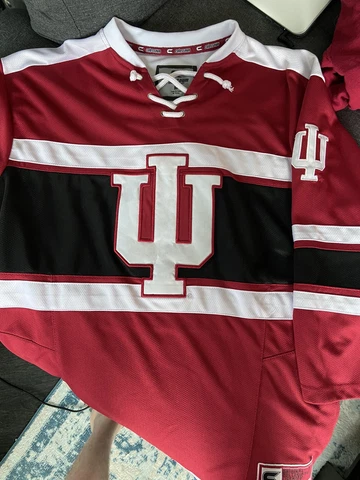 Indiana Hoosiers IU Hockey Jersey Red sz Medium Cover