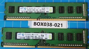 BOX038-021 Samsung 4GB (2x2GB) PC3-10600 DDR3 Desktop RAM M378B5773DH0-CH9 - Picture 1 of 2