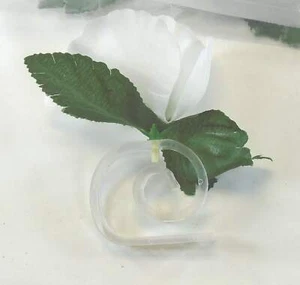 Nuevo plástico boda/banquete CLIPS DE MESA FLORES DE SEDA lote de 10 manteles fiesta - Imagen 1 de 4
