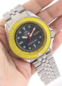 Orient Diver Men Automatic 21 Jew Blue Dial D/D Excellent Working Wristwatch - Picture 1 of 11