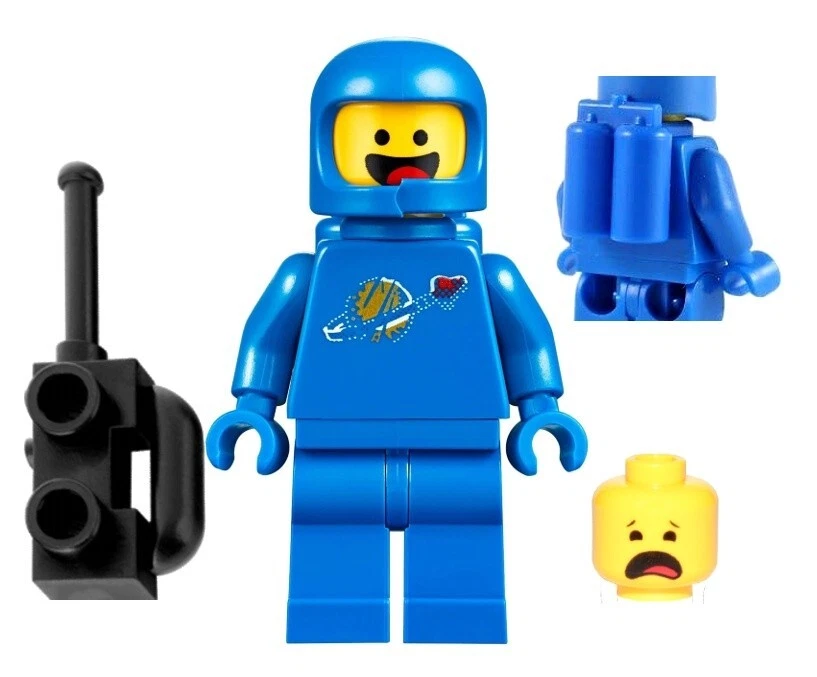 NEW LEGO BENNY MINIFIG 70821 70834 70841 movie 2 blue 1980s space guy man - image 1 of 1