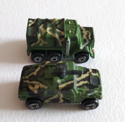 Micro Machines Army Veichles Hummer Jeep Diecast Galoob Modellino Vintage - Immagine 1 di 4