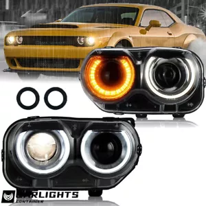 VLAND LED Headlights with DRL for 2015-2022 Dodge Challenger Direct Replacement - Foto 1 di 12