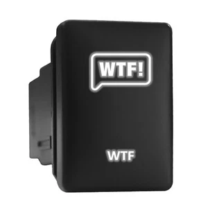 WTF White LED Backlit Switch Short Push Button 1.28"x 0.87" (Fit: Toyota) - Picture 1 of 6