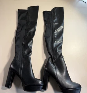 Größe 11 Overknee-Stiefel Damen schwarz Stiletto - Bild 1 von 7