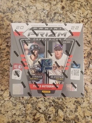 2022 Panini Prizm Draft Picks FOTL First Off Line Collegiate Baseball Hobby Box - Image 1 of 4