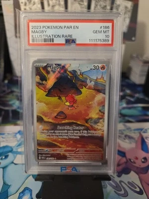 Magby 186/182 Pokémon TCG Scarlet & Violet: Paradox Rift PSA 10 - Image 1 of 2