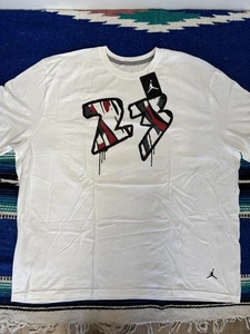 Nike Jordan Shirt Mens 4XL White 23 Graphic Jumpman Tee New With Tags 834800-101 - Picture 1 of 11