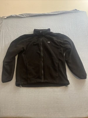New Balance Large Full Zip Longsleeve Fleece Coat Black - Image 1 of 4