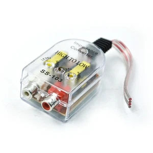 Adjustable 2 RCA Line Convertor Low to High Impedance Amplifier Adaptor - Picture 1 of 5