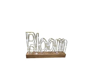 Garden Party BLOOM Plaque Sign LED Display Wire Frame Light  New - Picture 1 of 7