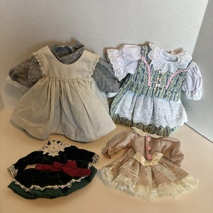 Vintage Doll Dresses-lot Of 4. Various Sizes - Picture 1 of 24