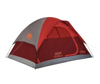 Coleman Flatwoods II 4-Person Dome Tent 9 X 7 Easy Set Up Red Unused - Image 1 of 4