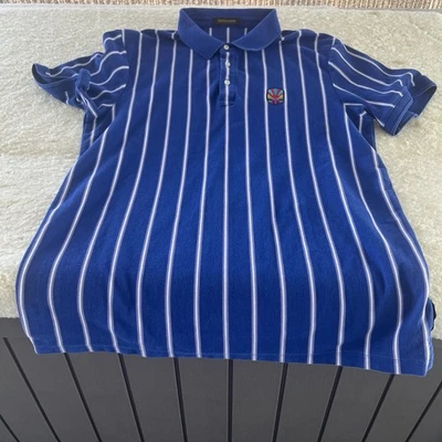 Camisa Polo Scotch & Soda Talla Hombre Mediana Azul Con Rayas Blancas Foto 1 de 4