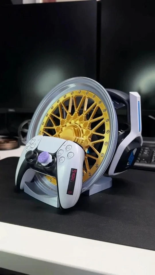 Suporte para fone de ouvido e controle estilo RS BBS – Suporte de mesa inspirado no aro - Imagem 1 de 4