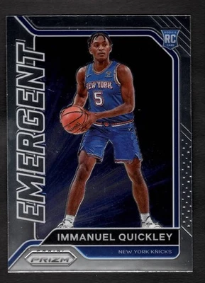 2020-21 Immanuel Quickley Panini Prizm Basketball Emergent Rookie RC #8 - Image 1 of 2