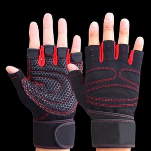 Fitness Half Finger Gloves Men And Women Wrist Guard Sports Riding Exercise Gr L - Bild 1 von 5
