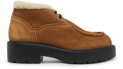 Botines MIU MIU Marrón Gamuza Nuevos y Auténticos Foto 1 de 4