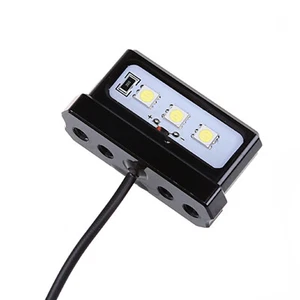 12V Universal CNC Aluminum Motorcycle White Number License Plate Light LED C - Picture 1 of 9