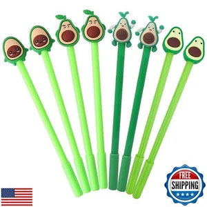Cute Avocado 40 Pcs Gel Ink Pens - 0.5 mm Black Ink, Fun and Kawaii, Novelty - Picture 1 of 5