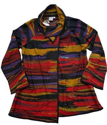 Nuevo con etiquetas Cárdigan de perejil y salvia para mujer talla L picado columpio arte para usar camuflaje abstracto Foto 1 de 4