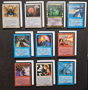 SIGNIERT MtG Magic Kaja Foglio Artist Proof Full ICE AGE Set _ Pyro/Hydroblast STP - Bild 1 von 4