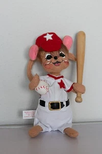 Annalee 6" Baseball Player Mouse with Bat & Ball Doll 2006 - Picture 1 of 2
