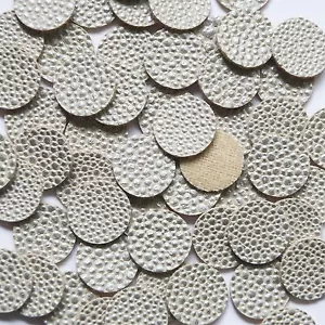 15mm Vinyl Disc White Gold Speckles No Hole Round Circle - Picture 1 of 2