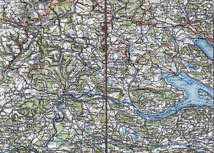 Radolfzell Stein Stockach Engen 1940 Teilkarte/Ln Schaffhausen Stuhlingen Singen - Picture 1 of 1