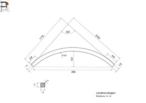 12x12 Douglasie Leimholzbogen Rundbalken Rundpfosten Rundbogen Holzbogen Carport - Bild 1 von 7