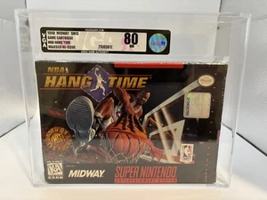 NBA HangTime (SNES, 1996) Brand New Factory Sealed (H-Seam) VGA Graded 80 - Picture 1 of 9