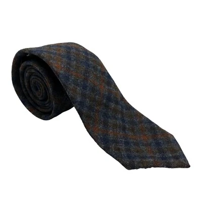 SUITSUPPLY Wool Cashmere Patterned Plaids Tie ITALY 59"/ 3" 150cm/8cm - Image 1 of 4