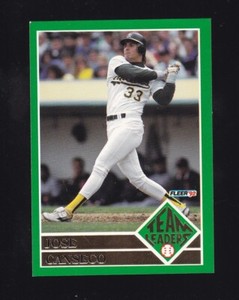 1992 Fleer Team Leaders Jose Canseco #19 Oakland Athletics